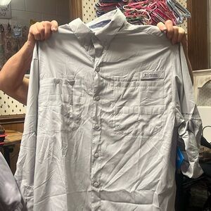 Men Columbia med collar shirt